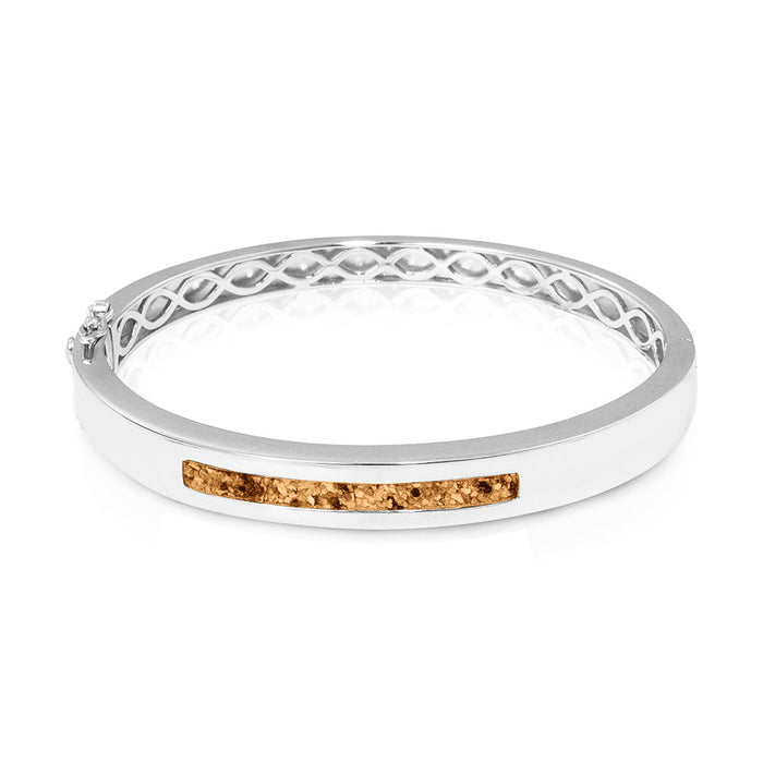 See You Memorial Ashes Silver Polished Groove Bracelet (BL010)