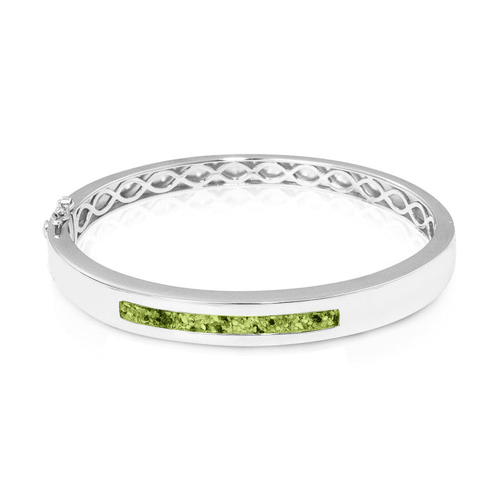 See You Memorial Ashes Silver Polished Groove Bracelet (BL010)