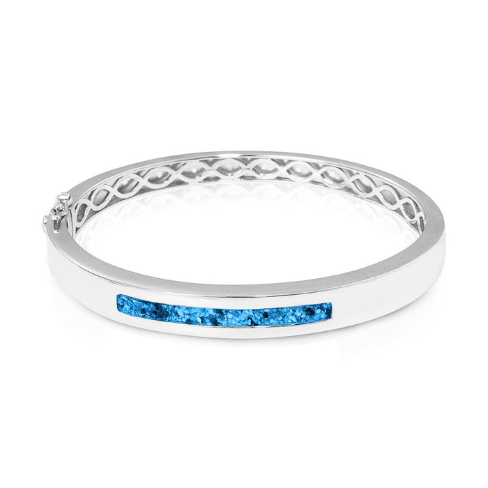 See You Memorial Ashes Silver Polished Groove Bracelet (BL010)