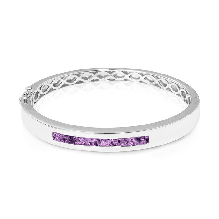 See You Memorial Ashes Silver Polished Groove Bracelet (BL010)