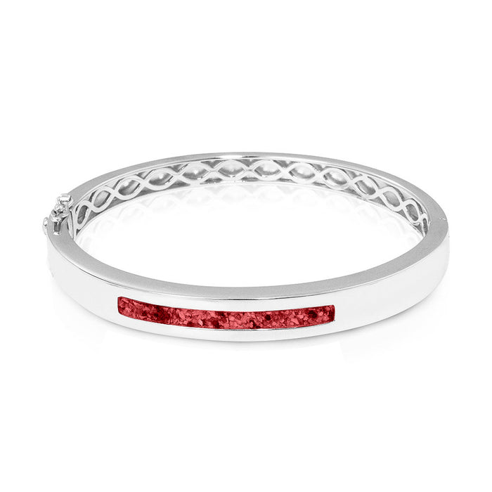 See You Memorial Ashes Silver Polished Groove Bracelet (BL010)