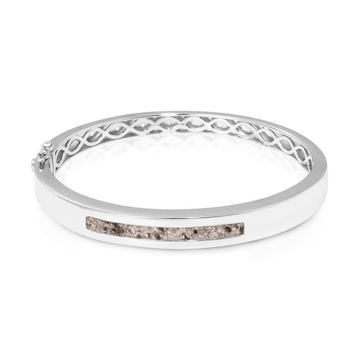 See You Memorial Ashes Silver Polished Groove Bracelet (BL010)