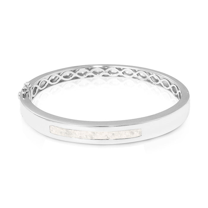 See You Memorial Ashes Silver Polished Groove Bracelet (BL010)