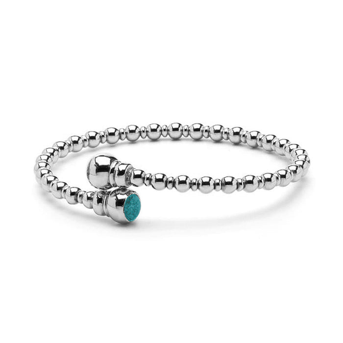 See You Memorial Ashes Silver Flexible Ball Bracelet (BL007)