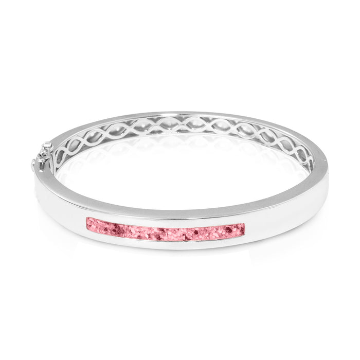See You Memorial Ashes Silver Polished Groove Bracelet (BL010)