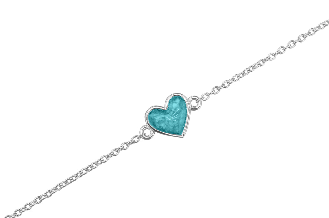 See You Memorial Ashes Heart Chain Bracelet  (BL025)