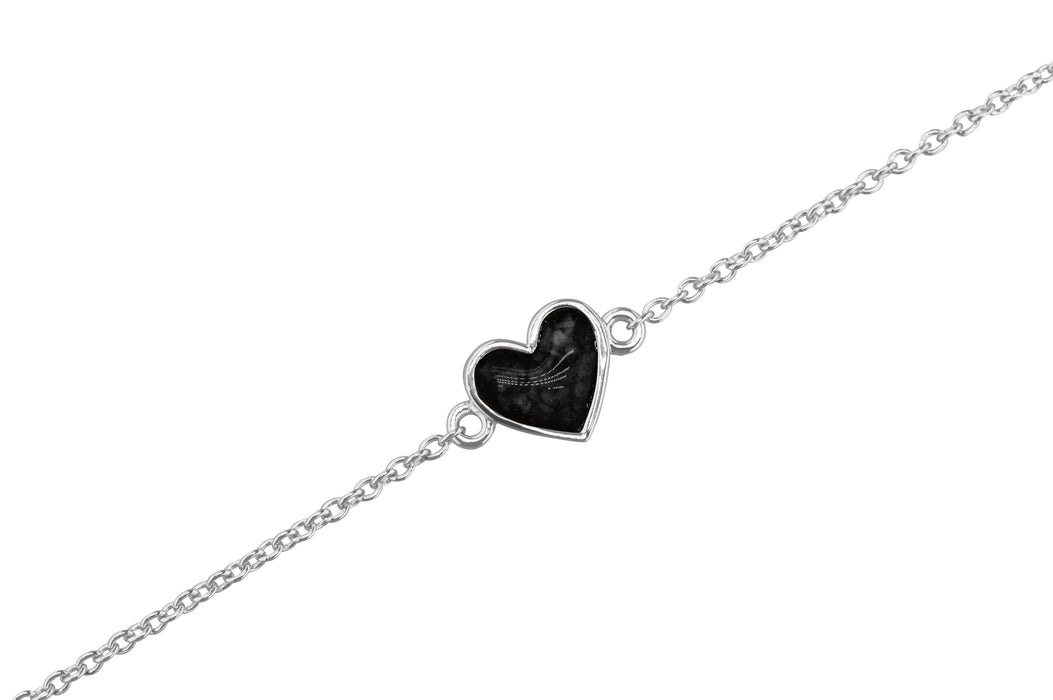 See You Memorial Ashes Heart Chain Bracelet  (BL025)