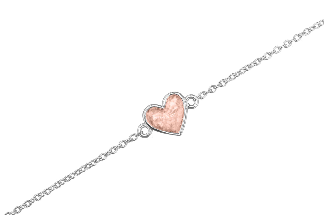 See You Memorial Ashes Heart Chain Bracelet  (BL025)