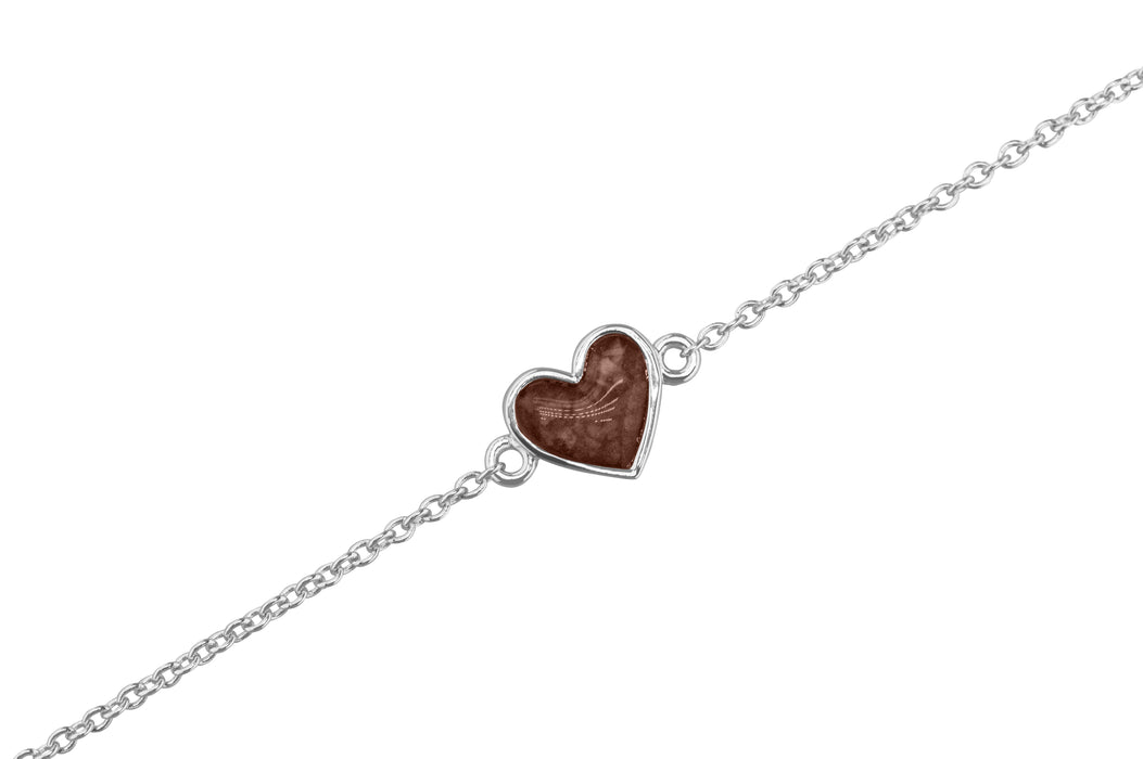 See You Memorial Ashes Heart Chain Bracelet  (BL025)