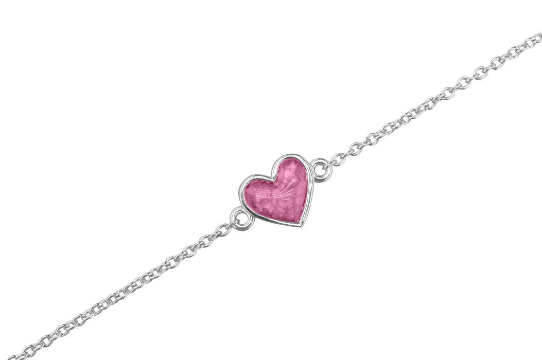 See You Memorial Ashes Heart Chain Bracelet  (BL025)