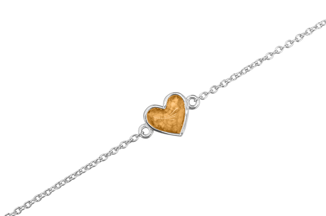 See You Memorial Ashes Heart Chain Bracelet  (BL025)