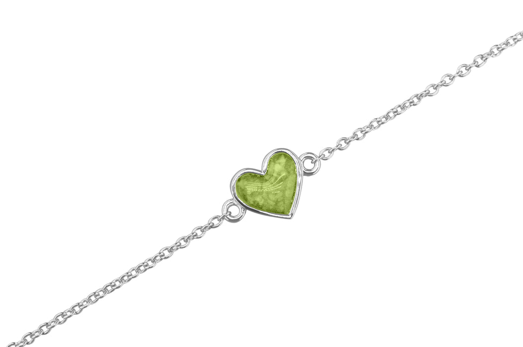 See You Memorial Ashes Heart Chain Bracelet  (BL025)