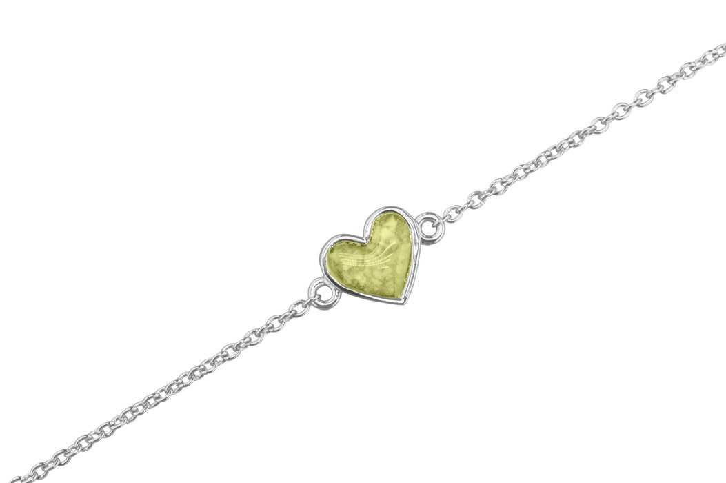 See You Memorial Ashes Heart Chain Bracelet  (BL025)