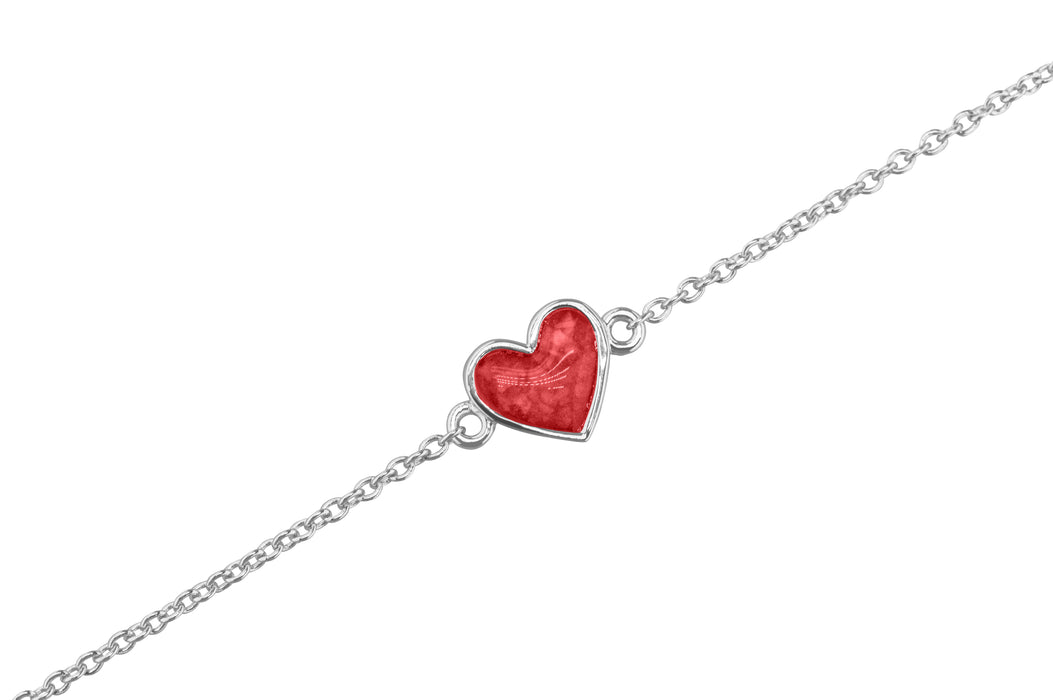 See You Memorial Ashes Heart Chain Bracelet  (BL025)
