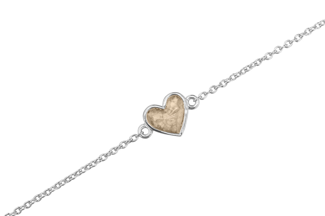 See You Memorial Ashes Heart Chain Bracelet  (BL025)
