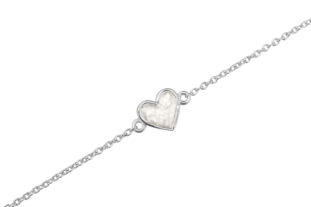 See You Memorial Ashes Heart Chain Bracelet  (BL025)
