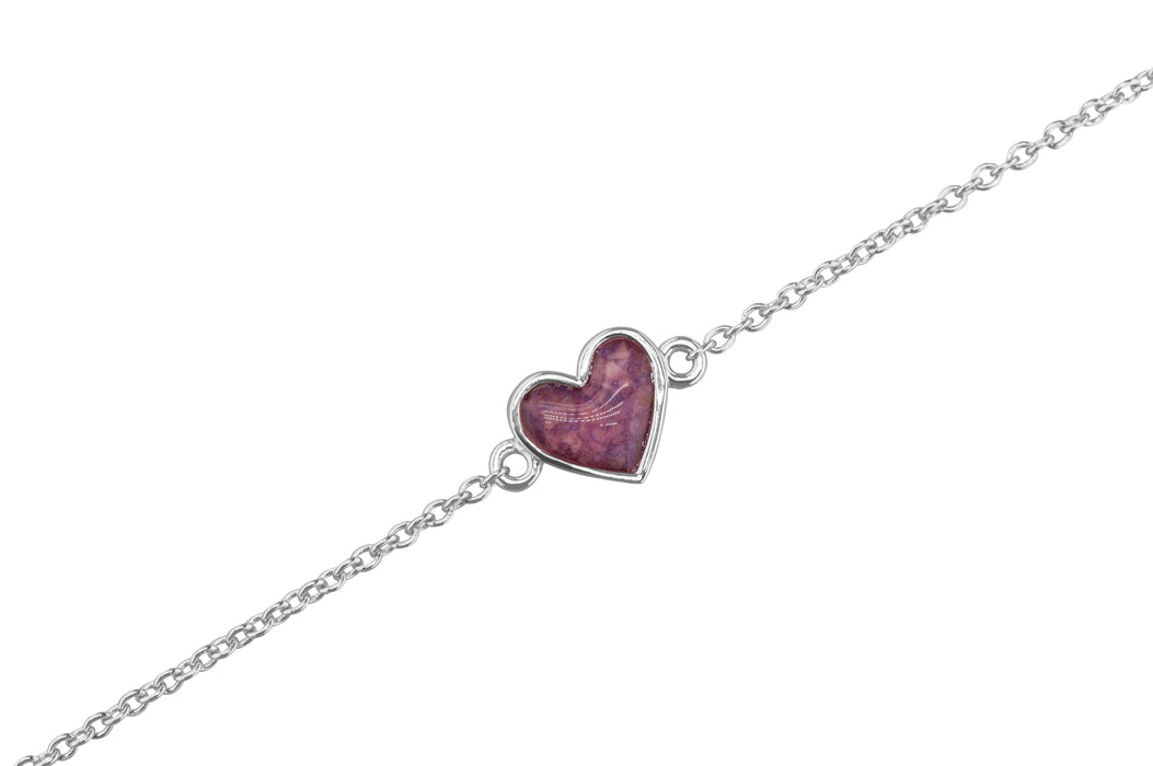 See You Memorial Ashes Heart Chain Bracelet  (BL025)