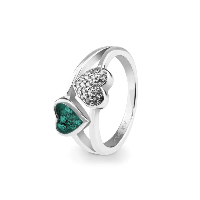 EverWith Ladies Cherish Memorial Ashes Ring with Fine Crystals (EW-R-307)