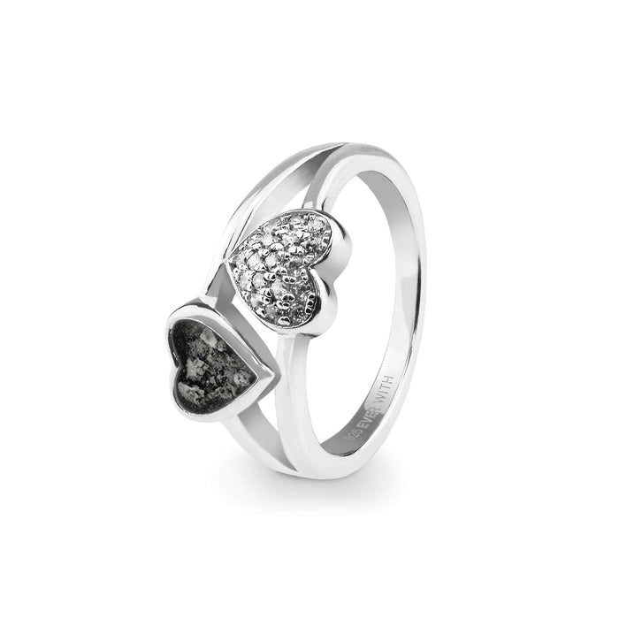 EverWith Ladies Cherish Memorial Ashes Ring with Fine Crystals (EW-R-307)