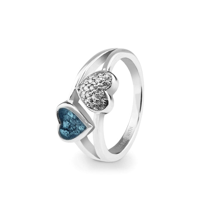 EverWith Ladies Cherish Memorial Ashes Ring with Fine Crystals (EW-R-307)