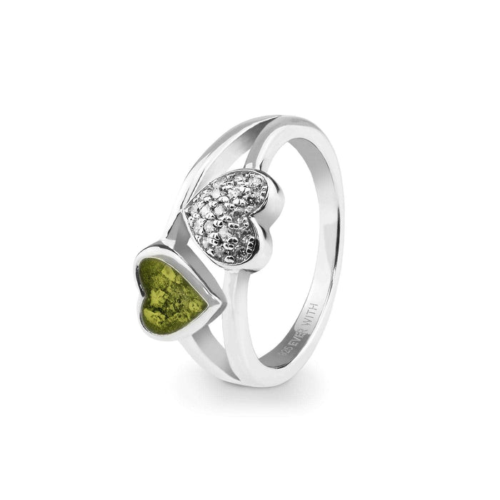 EverWith Ladies Cherish Memorial Ashes Ring with Fine Crystals (EW-R-307)