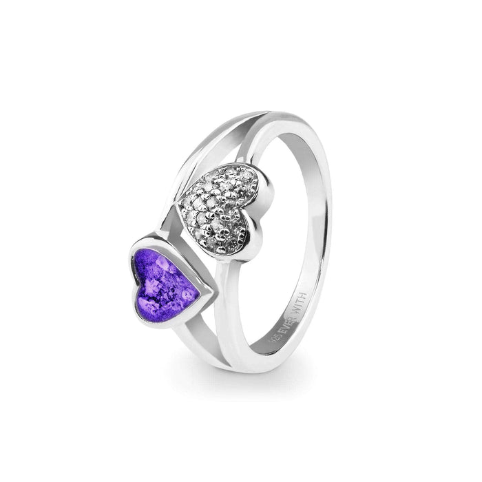 EverWith Ladies Cherish Memorial Ashes Ring with Fine Crystals (EW-R-307)