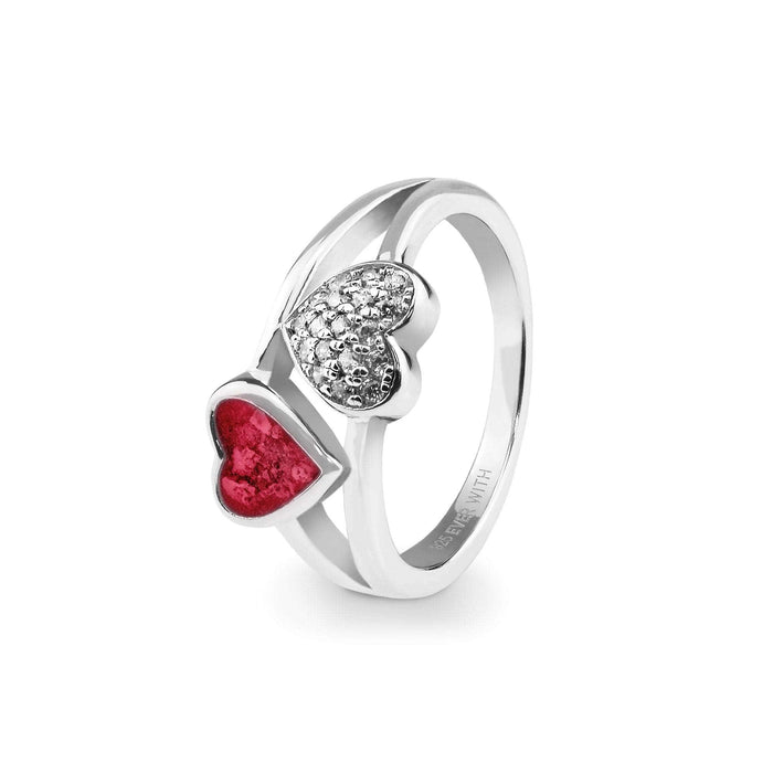 EverWith Ladies Cherish Memorial Ashes Ring with Fine Crystals (EW-R-307)