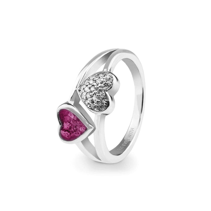 EverWith Ladies Cherish Memorial Ashes Ring with Fine Crystals (EW-R-307)