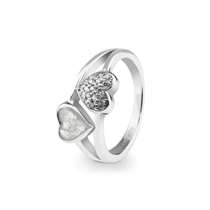 EverWith Ladies Cherish Memorial Ashes Ring with Fine Crystals (EW-R-307)