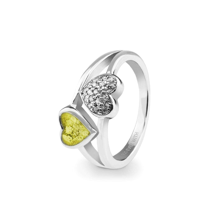 EverWith Ladies Cherish Memorial Ashes Ring with Fine Crystals (EW-R-307)
