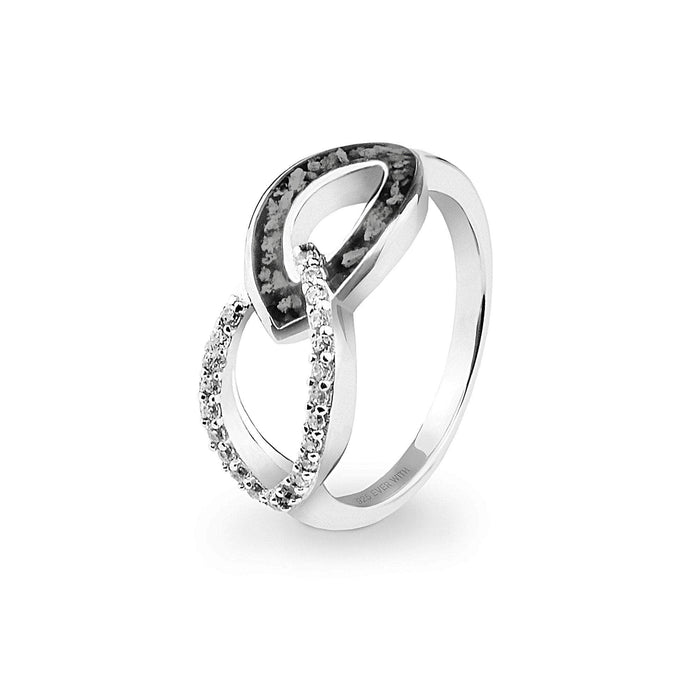EverWith Ladies Unity Memorial Ashes Ring with Fine Crystals (EW-R-331)