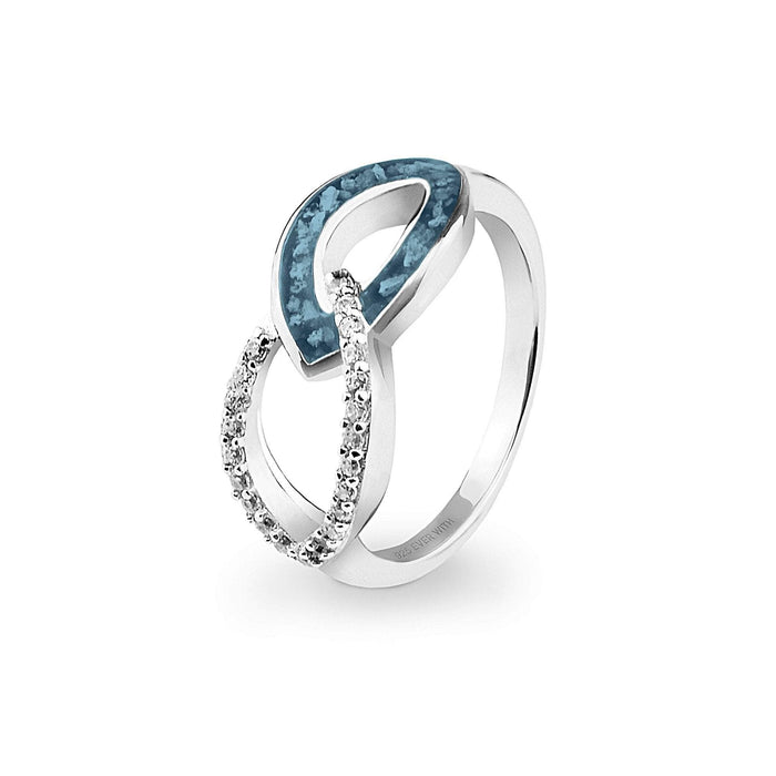 EverWith Ladies Unity Memorial Ashes Ring with Fine Crystals (EW-R-331)