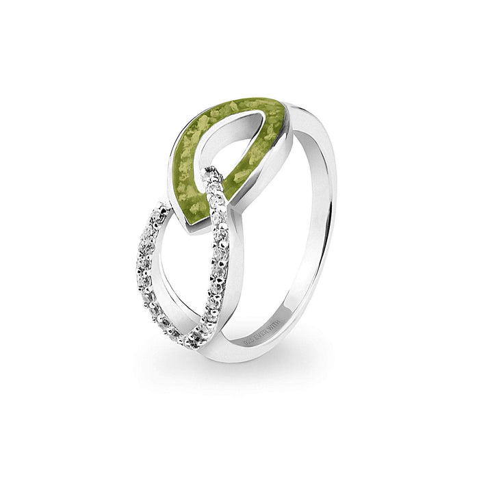 EverWith Ladies Unity Memorial Ashes Ring with Fine Crystals (EW-R-331)