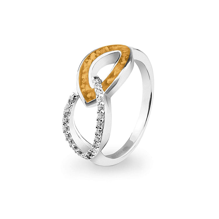 EverWith Ladies Unity Memorial Ashes Ring with Fine Crystals (EW-R-331)