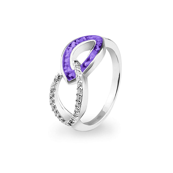 EverWith Ladies Unity Memorial Ashes Ring with Fine Crystals (EW-R-331)