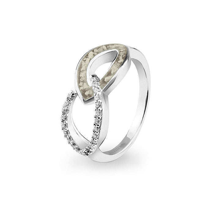 EverWith Ladies Unity Memorial Ashes Ring with Fine Crystals (EW-R-331)