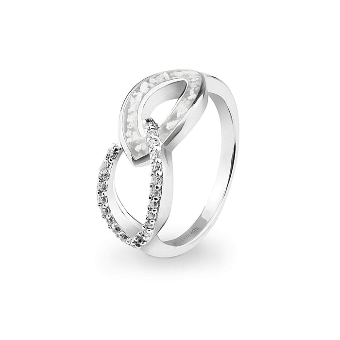EverWith Ladies Unity Memorial Ashes Ring with Fine Crystals (EW-R-331)