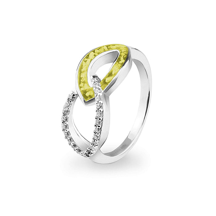 EverWith Ladies Unity Memorial Ashes Ring with Fine Crystals (EW-R-331)