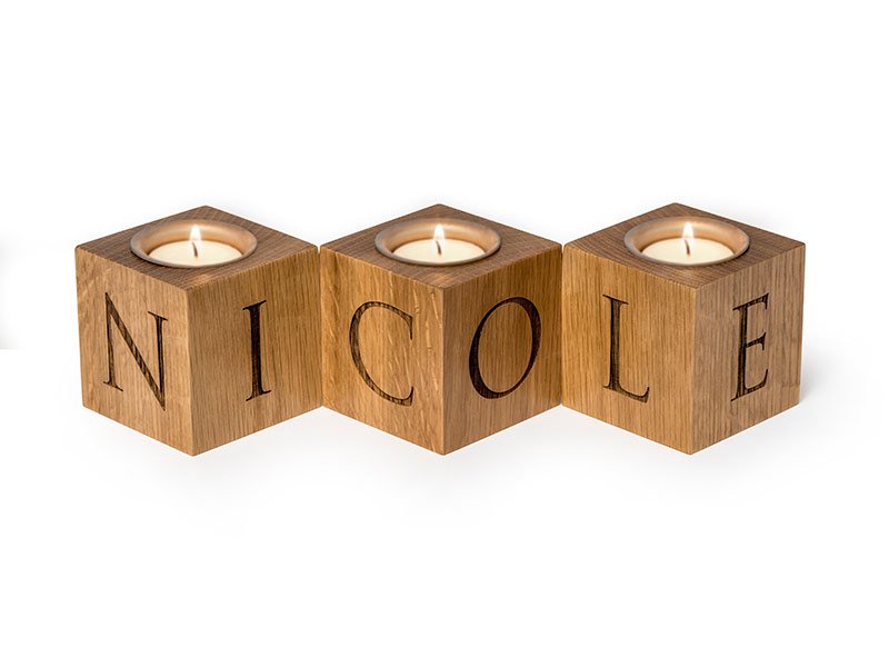 Wooden Eternity Candle Keepsake