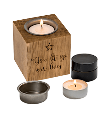 Wooden Eternity Candle Keepsake