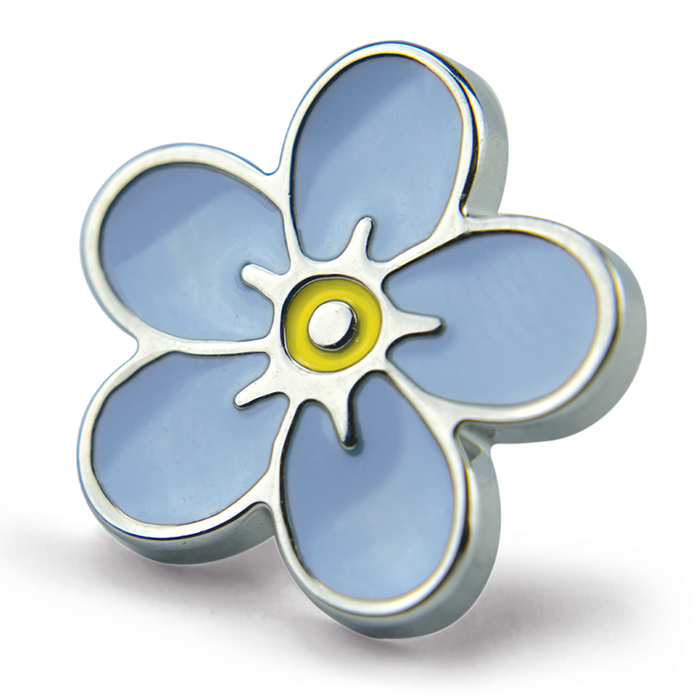In Memory Pins - Forget me Not Silver Plated Funeral Keepsakes/Favours