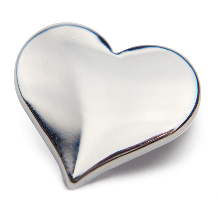In Memory Pins -  Heart Silver Plated Funeral Keepsakes/Favours