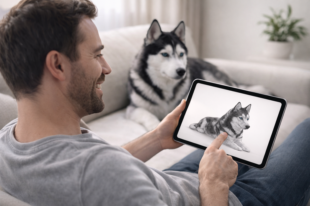 Kithkins Pet Portraits - 3D portrait of your pet
