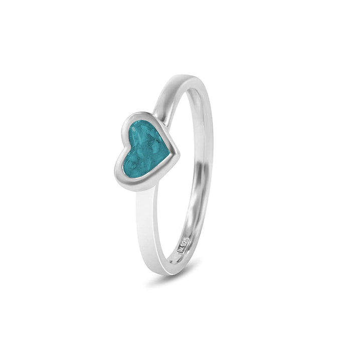 See You Memorial Ashes Silver Heart  Ring (RG011)