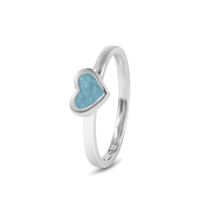 See You Memorial Ashes Silver Heart  Ring (RG011)