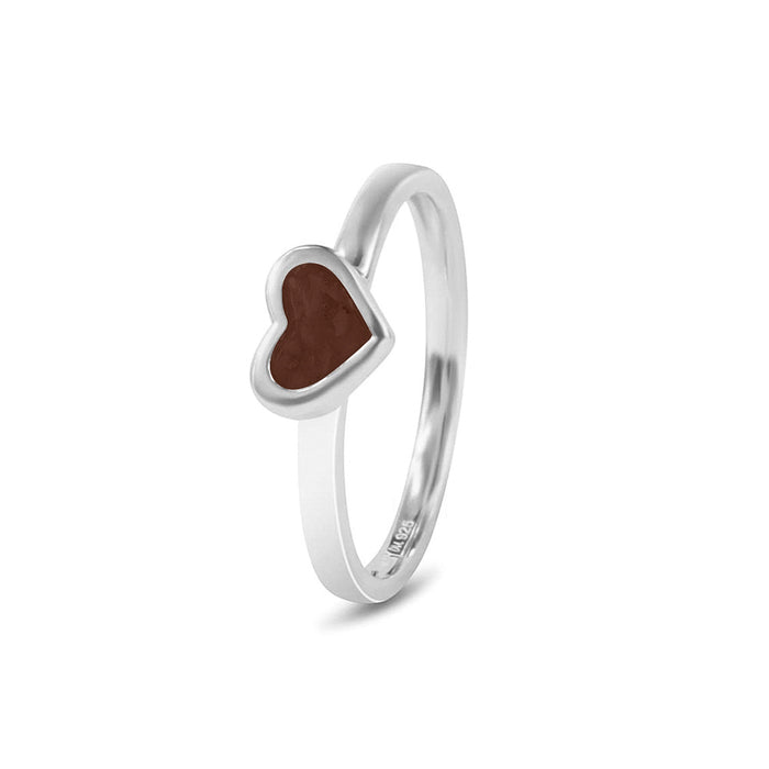 See You Memorial Ashes Silver Heart  Ring (RG011)