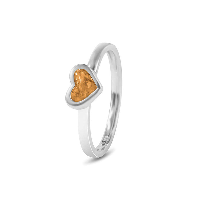 See You Memorial Ashes Silver Heart  Ring (RG011)
