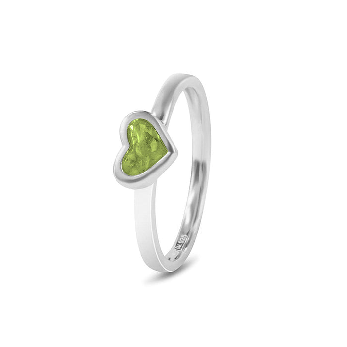 See You Memorial Ashes Silver Heart  Ring (RG011)