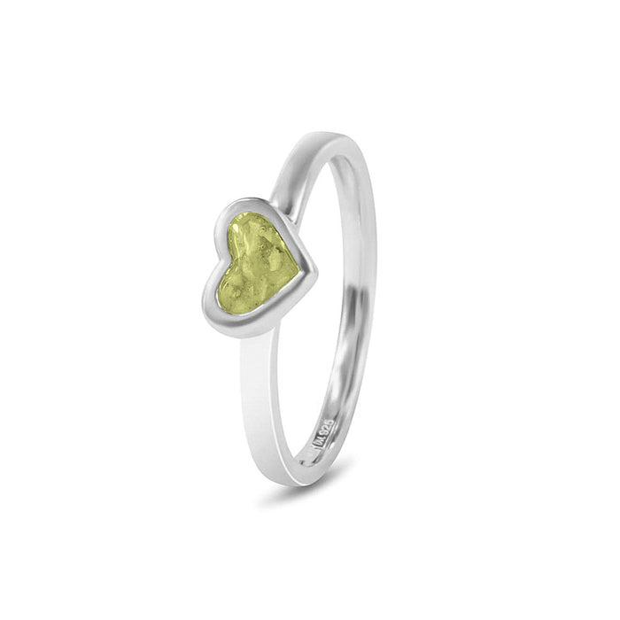 See You Memorial Ashes Silver Heart  Ring (RG011)