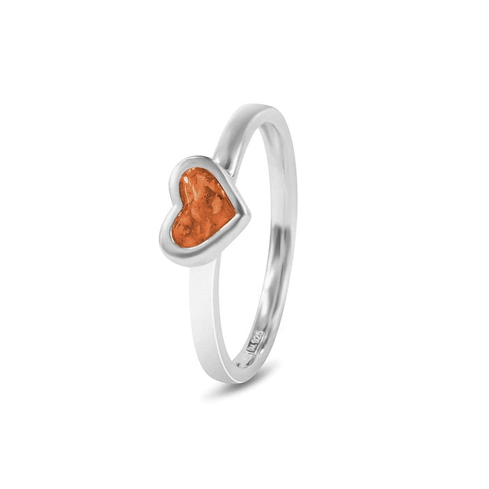 See You Memorial Ashes Silver Heart  Ring (RG011)